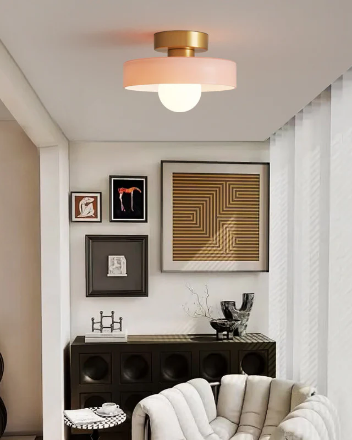 Contemporary Brass Pendant Light — view 24
