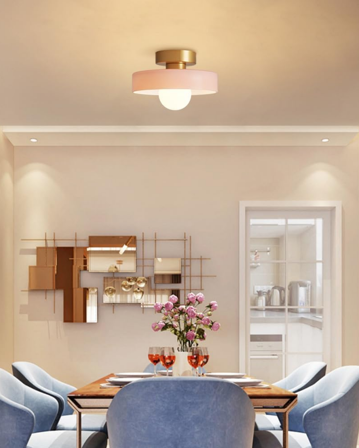 Contemporary Brass Pendant Light — view 26