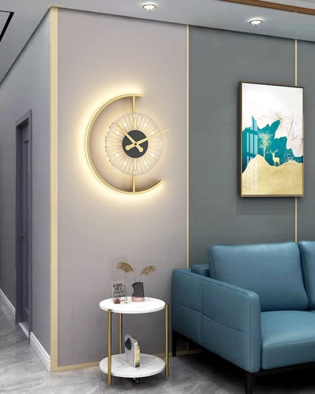 Designer Brass Clock — view 4