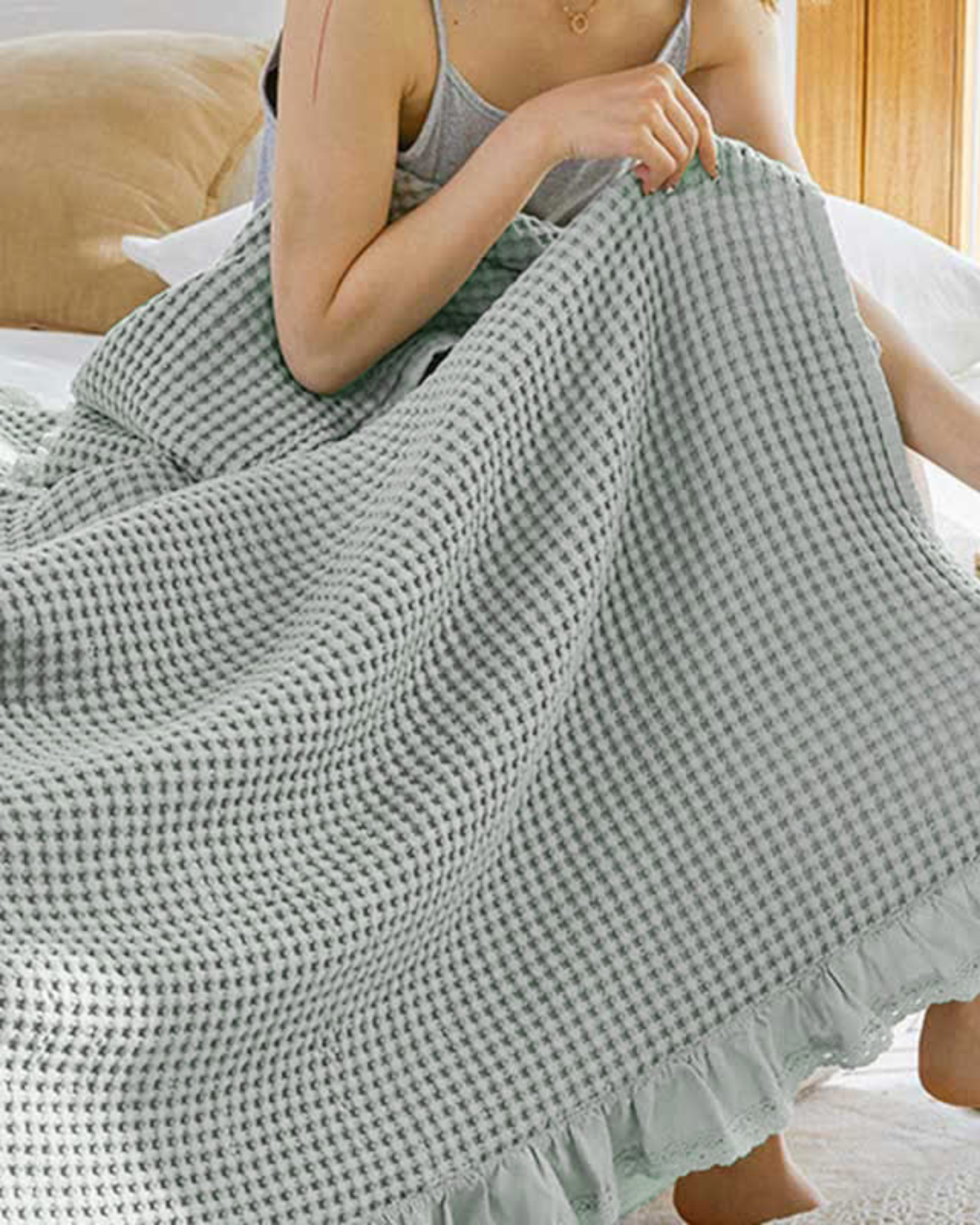 Industrial Linen-Shade Throw Blanket — view 15