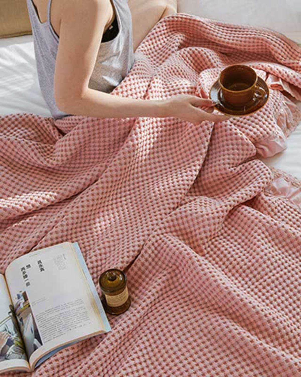 Industrial Linen-Shade Throw Blanket — view 3