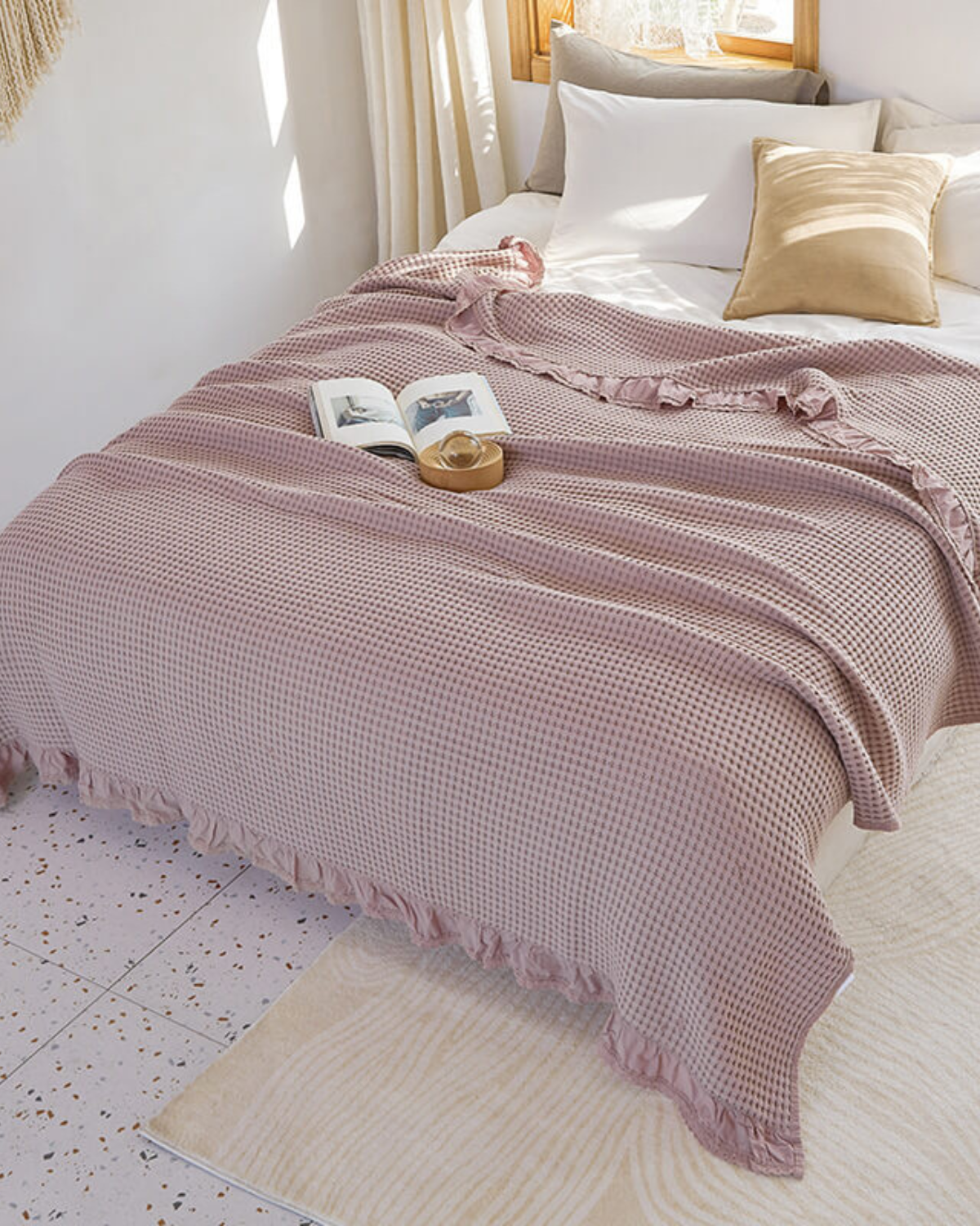 Industrial Linen-Shade Throw Blanket — view 7