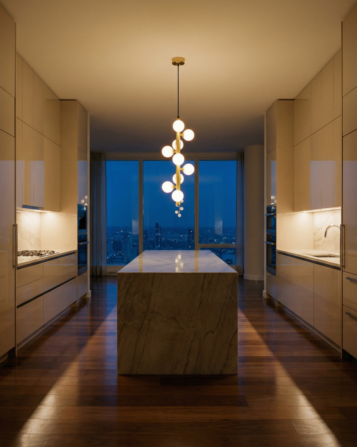 Industrial Sculptural Pendant Light — view 8