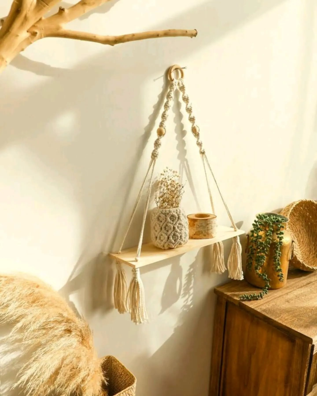 Japandi Wooden Shelf — view 3