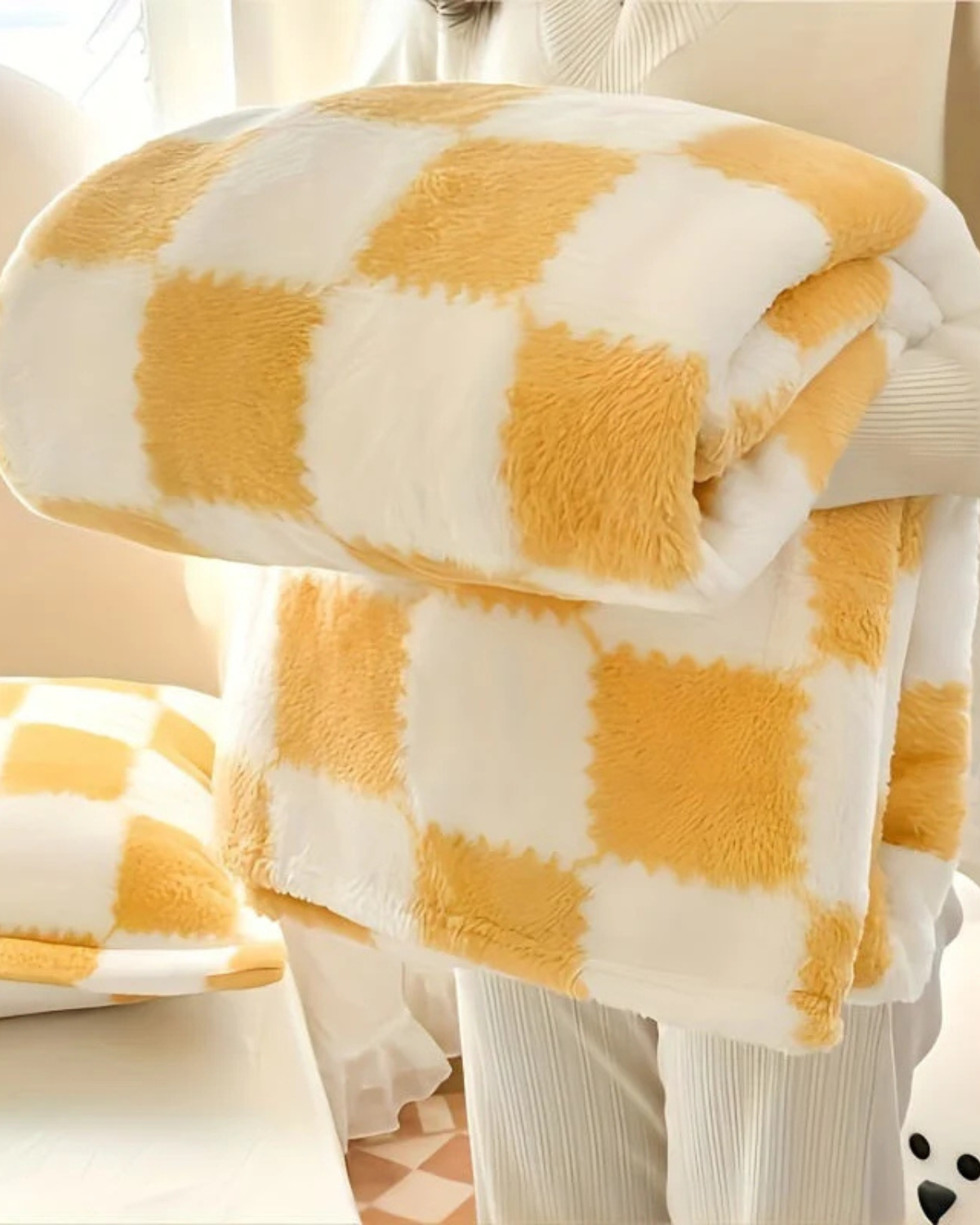 Mid-Century Linen-Shade Throw Blanket — view 19