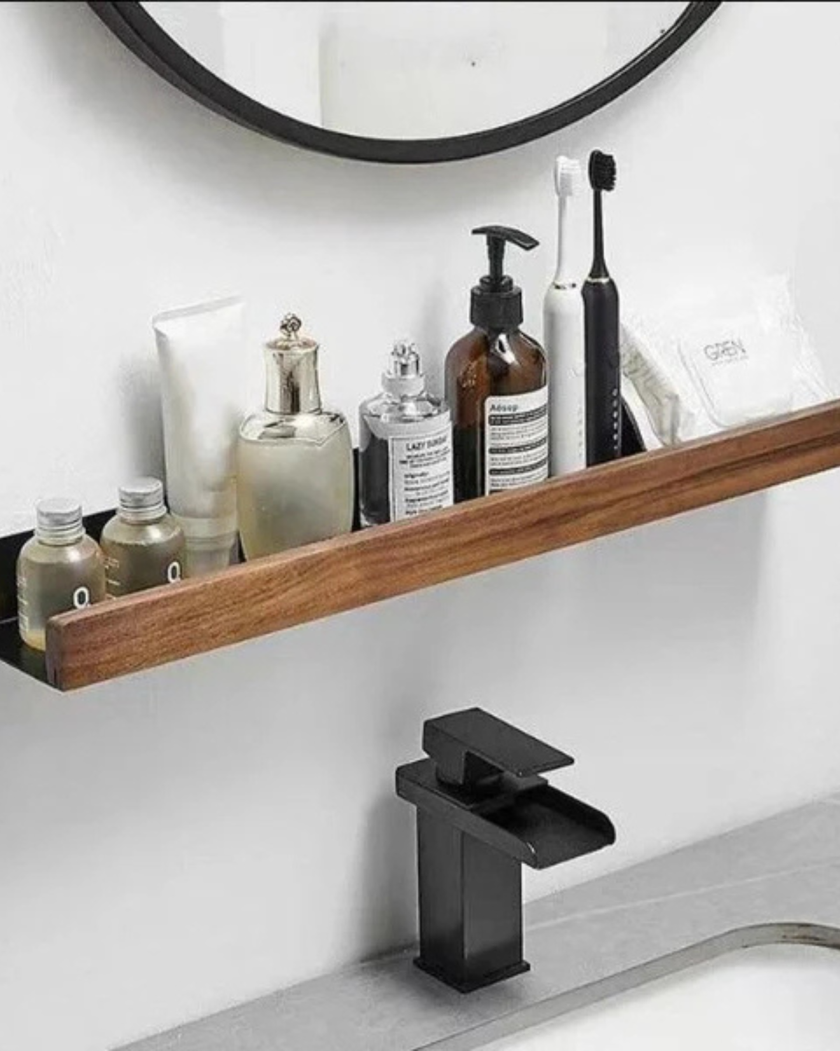 Mid-Century Wooden Shelf — view 2